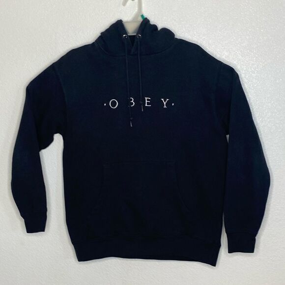 OBEY Men’s Black Pullover Hoodie Size S - Picture 1 of 6